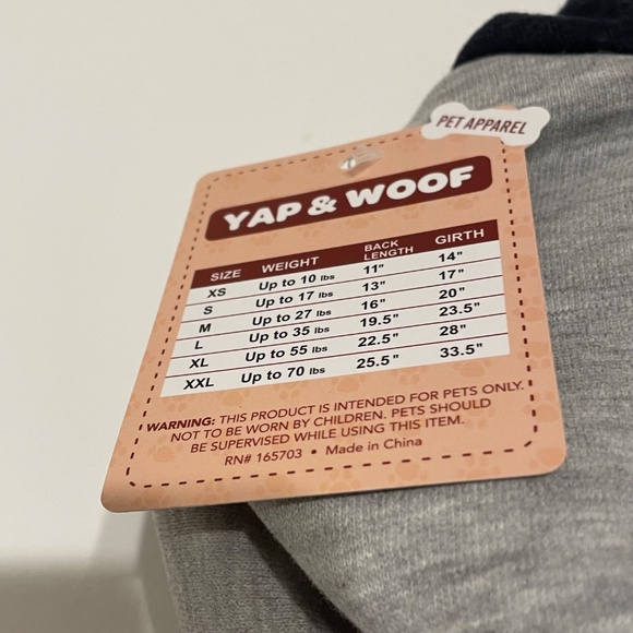 Alpine Crew Red Gray & Navy Dog Hoodie Sweatshirt - Picture 5 of 9